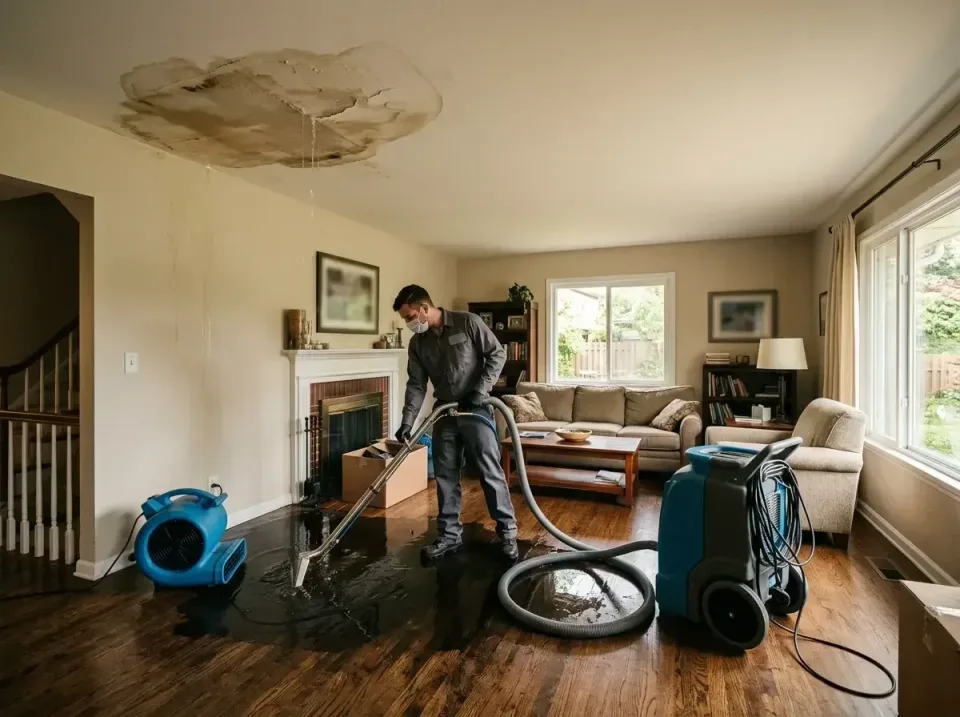 attic-pipe-burst-ceiling-drip-008 — frequently asked questions, Water Damage Restoration & Carpet Care in Des Peres, MO